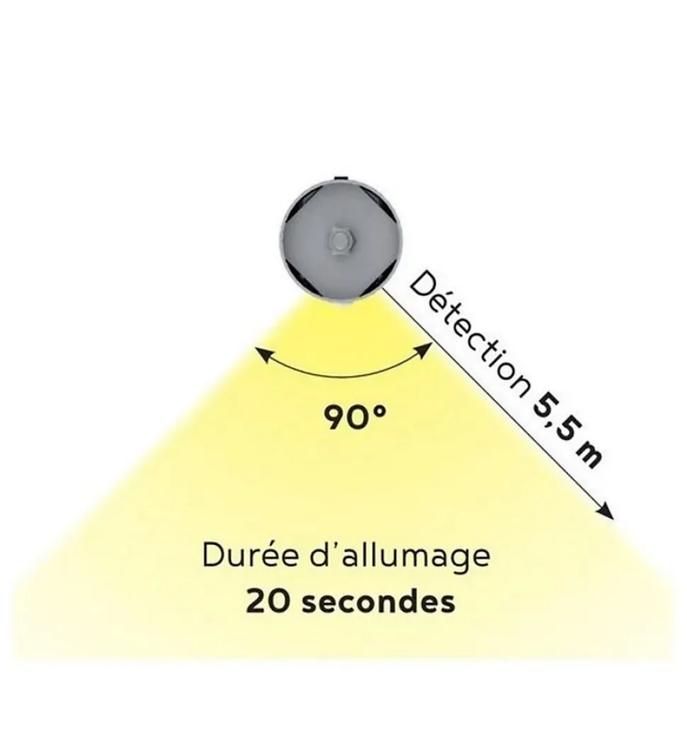 Pied de lit cylindrique lumineux Hauteur 16 cm (vendu à l'unité)