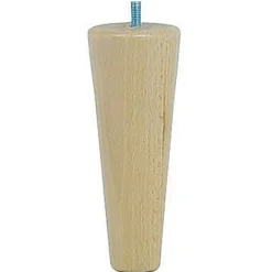 Pied de lit fuseau H. 150 mm x ø58 mm verni