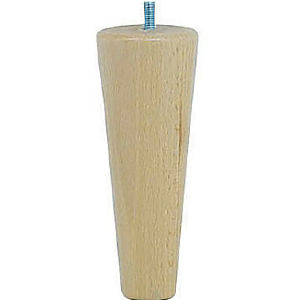 Pied de lit fuseau H. 150 mm x ø58 mm verni