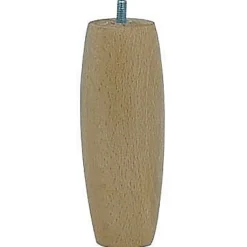 Pied de lit olive H. 150 mm x ø58 mm verni