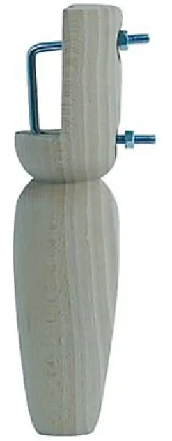 Pied de lit olive sommier h230 mm Ø58 mm brut