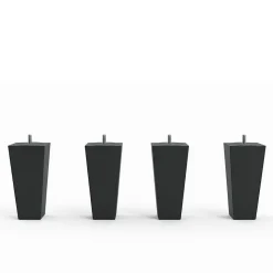 Pied de lit triangulaire Gris Hauteur 16 cm (vendu à l'unité)