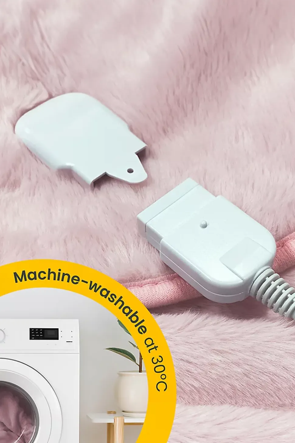 Plaid Chauffant Électrique En Fausse Fourrure De Luxe - Rose