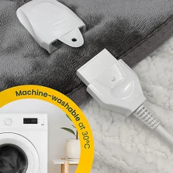 Plaid Chauffant Électrique En Polaire & Sherpa - Gris