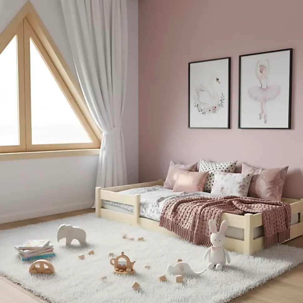 Plancher lit bas Lila 160x80 cm - Montessori bois naturel