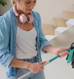 Poignée télescopique GoodHome plastique et acier L.1,5m