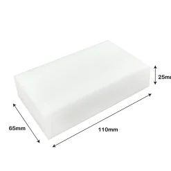 Éponge magique blanc L.11 x l.6,5 x Ép.2,5cm vendue par 3 pièces