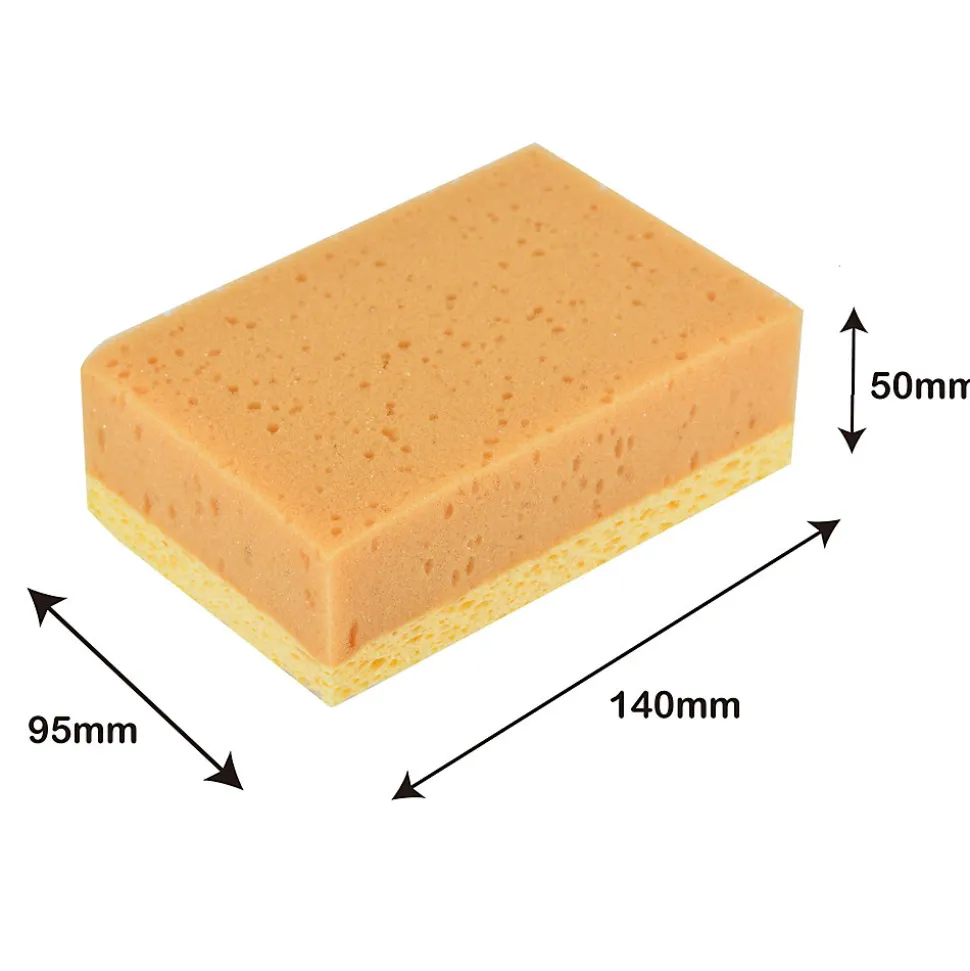 Éponge synthétique abrasive double face marron L.14 x l.5 x ep.9.5 cm