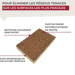 Éponge Végétale Multi-Surfaces fragiles Fackelmann Tecno