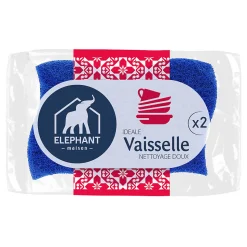 Éponges grattantes nettoyage doux Elephant