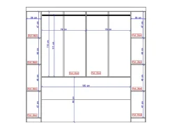 Pont de lit - 6 portes - Avec armoires et rangements - L216,5 cm - Blanc - ANTERO
