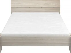 PRICY Lit 140x190/200cm - Decor Chene shannon - L 145 x P 205 x H 79 cm