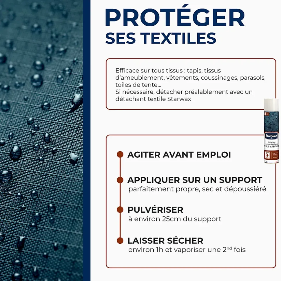 Protecteur imperméabilisant tissus extérieurs Starwax 300ml