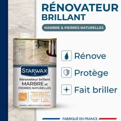 Protection entretien marbres Starwax 1L