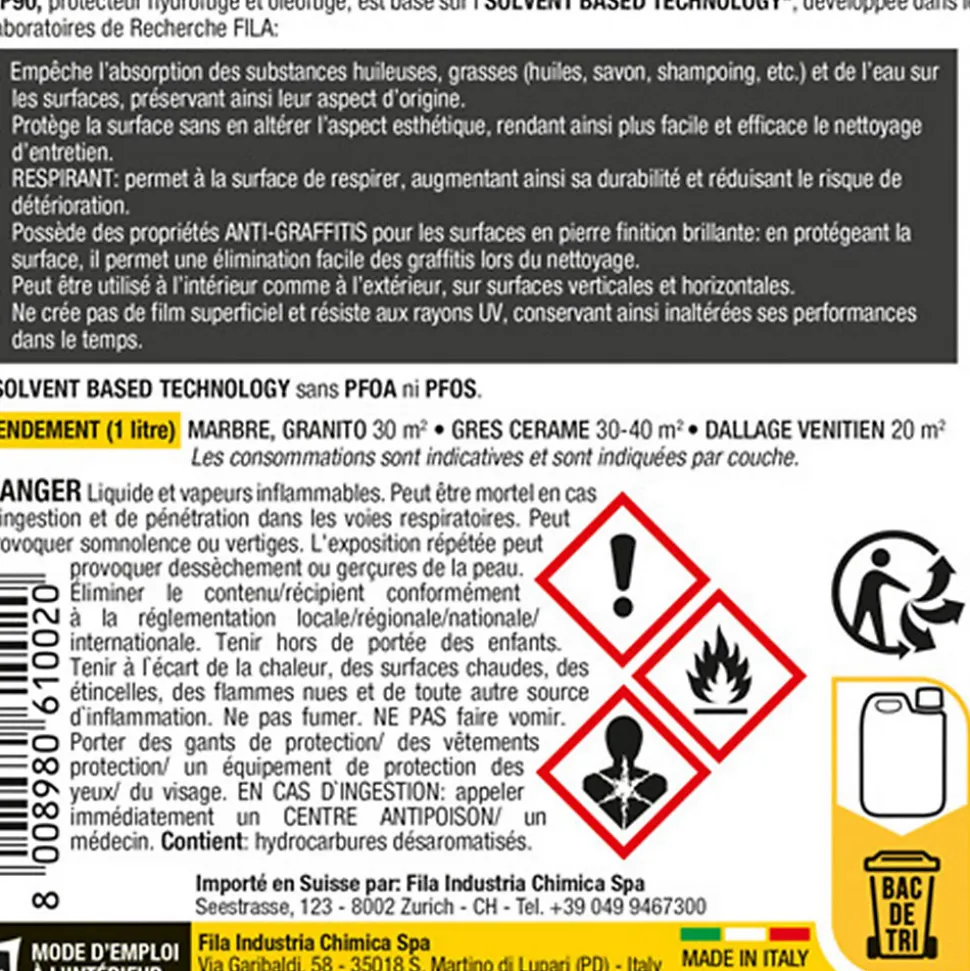 Protection extrême hydrofuge et oléofuge éco-compatible MP90 ECO XTREME - Le bidon de 375 mL