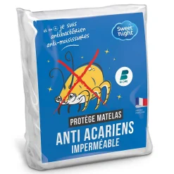 Protège matelas - Alèse Imperméable et Anti Acariens - Bouclette Éponge Coton- Silencieux et Respirant