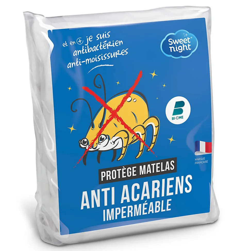 Protège matelas - Alèse Imperméable et Anti Acariens - Bouclette Éponge Coton - Silencieux et Respirant