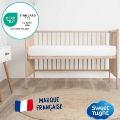 Protège matelas Bébé - Alèse Imperméable et Micro Respirante - Souple et Silencieux - Lavable à 90 degrés