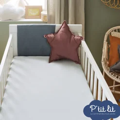 Protège Matelas Bébé 2 en 1 - Alèse + Drap Housse - 100% Coton - Imperméable et Respirant - Oeko Tex - Blanc