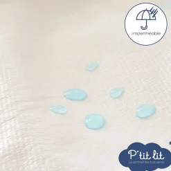 Protège Matelas Bébé 2 en 1 - Alèse + Drap Housse - 100% Coton - Imperméable et Respirant - Silencieux - Oeko Tex - Blanc