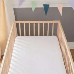 Protège Matelas Bébé Anti-acarien - Alèse imperméable Souple et Silencieuse - Bouclette 100% Coton : Doux et Absorbant - Oeko-Tex