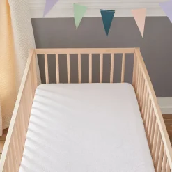 Protège Matelas Bébé Anti-acarien - Alèse imperméable Souple et Silencieuse - Bouclette 100% Coton : Doux et Absorbant - Oeko-Tex