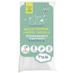 Protège Matelas Bébé Bamboo - Couffin - Landeau - Nacelle - 40x80 cm - Alèse Imperméable - Sans traitement chimique