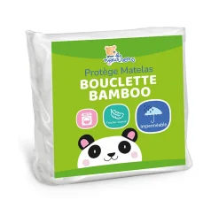Protège Matelas Bébé Bamboo - Alèse Imperméable - Doux - Sans traitement chimique - Respirant et Silencieux