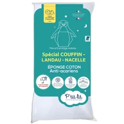 Protège Matelas Bébé Couffin - Landeau - Nacelle - Alèse Anti Acariens et Imperméable - Bouclette 100% coton