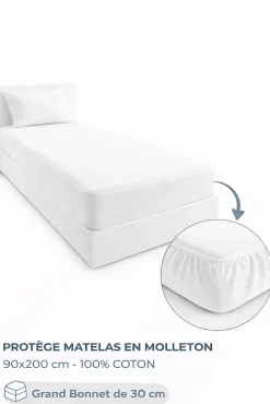 Protège Matelas Molleton - 90 x 200 - 5070