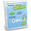 Protège Matelas 160x200 cm - Molleton 100% Coton - Traitement Végétal Anti-Acariens Greenfirst