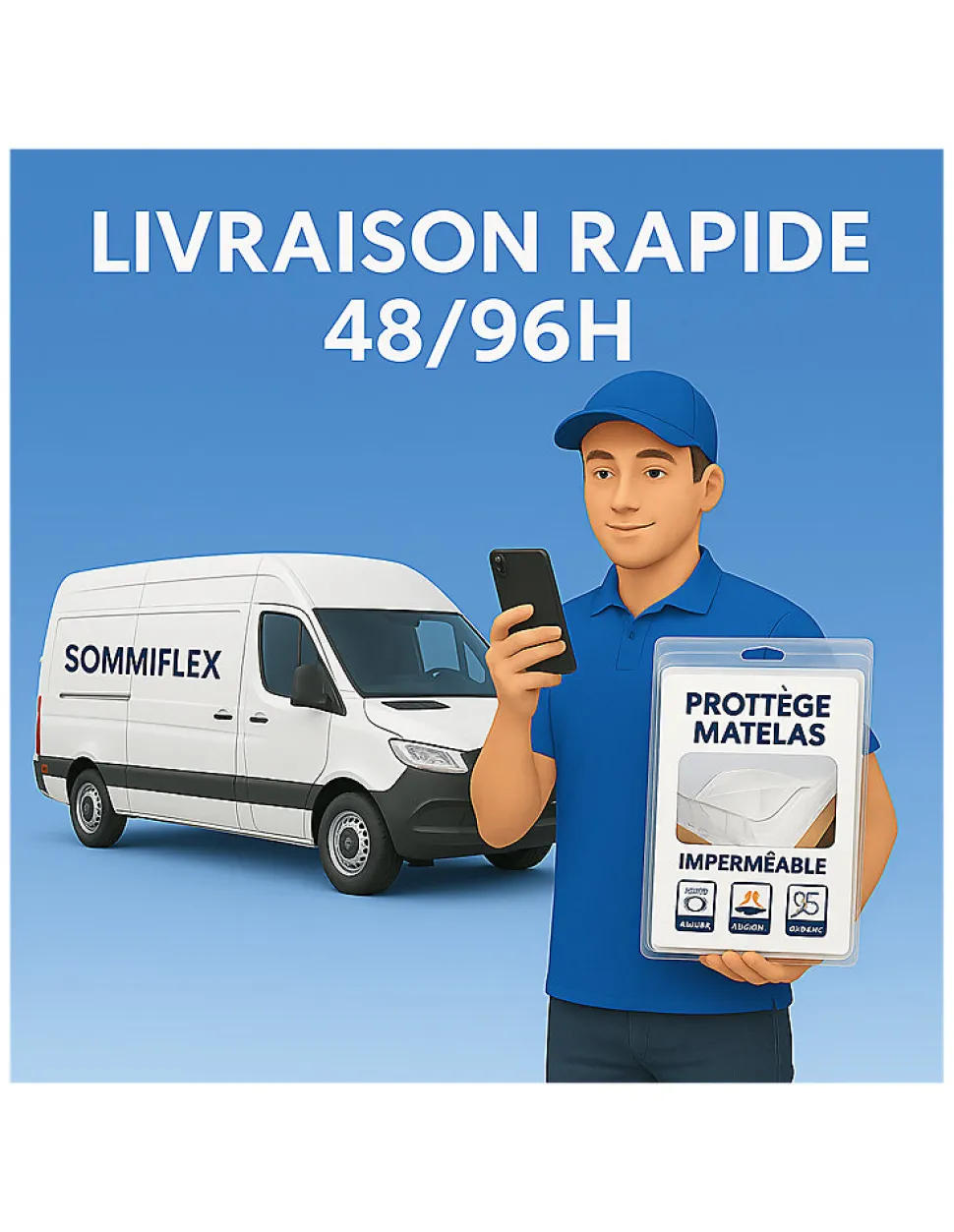 Protège Matelas 90x190 Imperméable Lavable, Respirant et Silencieux Convient à