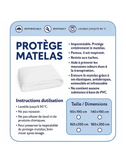 Protège Matelas 140x190 Imperméable Lavable, Respirant et Silencieux Convient