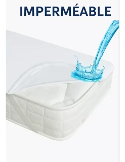 Protège Matelas 180x200 Imperméable Lavable, Respirant et Silencieux Convient