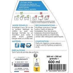 Pulvérisateur vitres Starwax 500ml +20% gratuit