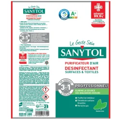 Purificateur d'air surfaces et textiles menthe Sanytol 600ml
