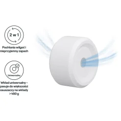 Recharge pour absorbeur d'humidité GoodHome 2 galets neutre 20m² 450g
