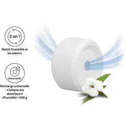 Recharge pour absorbeur d'humidité GoodHome 2 galets coton 20m² 450g