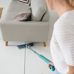 Recharge pour balai serpillère microfibre avec vaporisateur GoodHome gris l.41cm