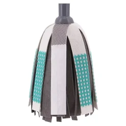 Recharge pour balai-serpillère à franges microfibre et plastique GoodHome blanc et bleu l.8 cm