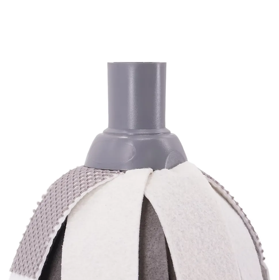 Recharge pour balai-serpillère à franges microfibre et plastique GoodHome blanc et bleu l.8 cm