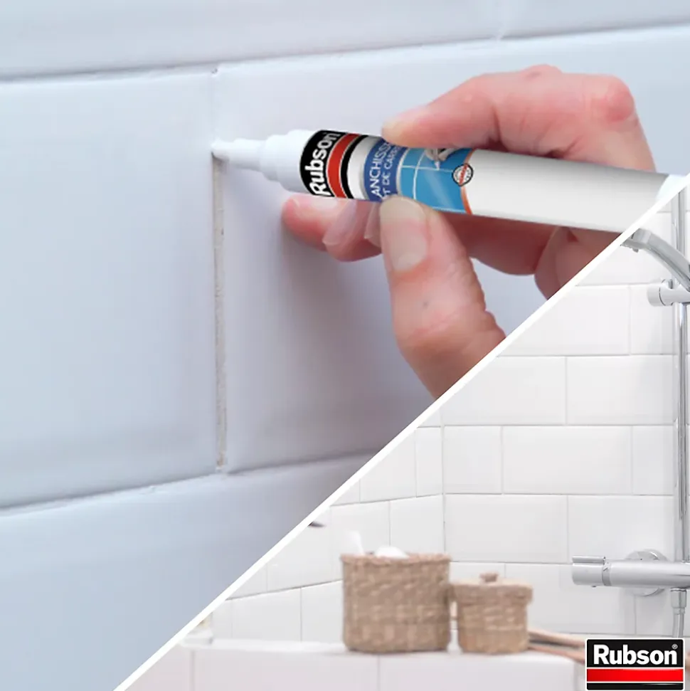 Rénov joint de carrelage Rubson feutre blanc 7ml