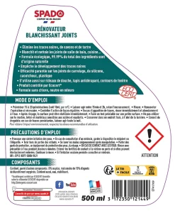 Rénovateur blanchissant joints Ecocert Spado 500ml