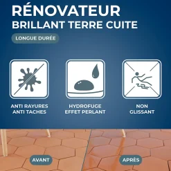 Rénovateur brillant protecteur tomettes et terres cuites Starwax 1L