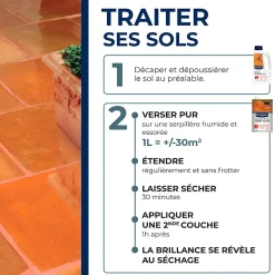 Rénovateur brillant protecteur tomettes et terres cuites Starwax 1L