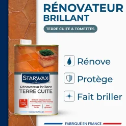 Rénovateur brillant protecteur tomettes et terres cuites Starwax 1L