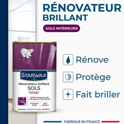 Rénovateur brillant Star longue durée tous sols intérieurs Starwax 1L