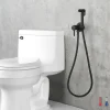 Robinet WC HYGIÈNE INTIME 2 eaux NOIR mat en laiton Kibath