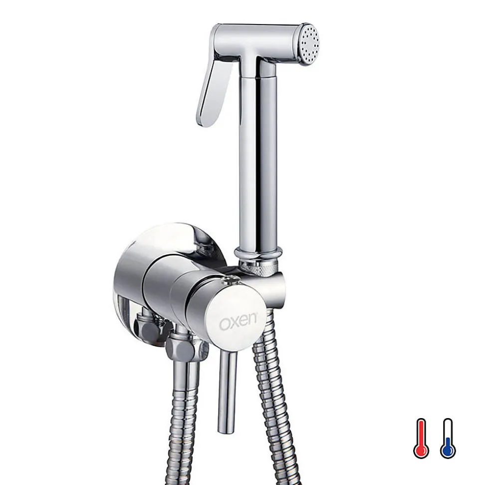 Robinet WC HYGIÈNE INTIME 2 eaux Chrome brillant en laiton Kibath