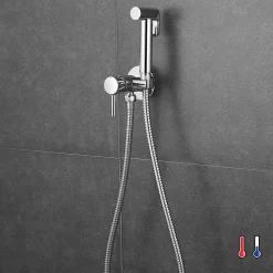 Robinet WC HYGIÈNE INTIME 2 eaux Chrome brillant en laiton Kibath